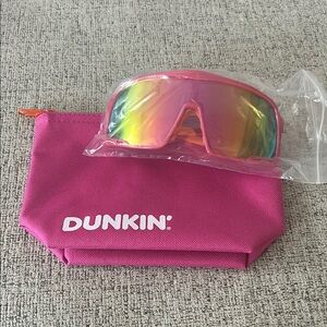 Dunkin Pink Sunglasses with Makeup Case